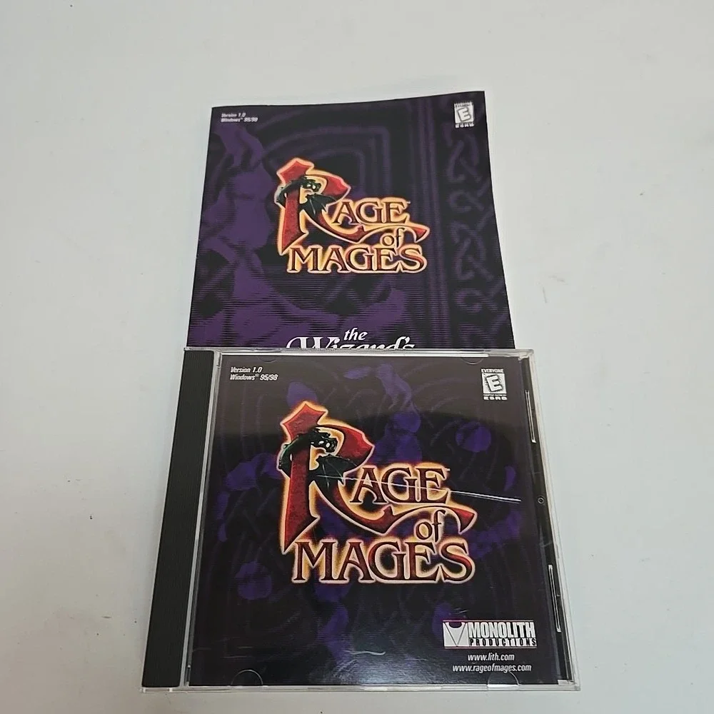 Rage of Mages PC Video Game CD &‎ Manual only 1998 Version 1.0 Windows